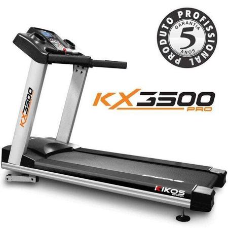 Imagem de Esteira Ergométrica Profissional KX3500 Aço Carbono Kikos Fitness KW 110V
