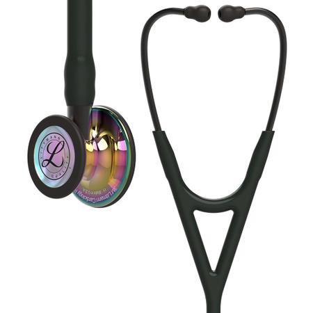 Imagem de Estetoscópio 3M Littmann Cardiology IV 6240 - Tubo Preto e Acabamento Rainbow Polido