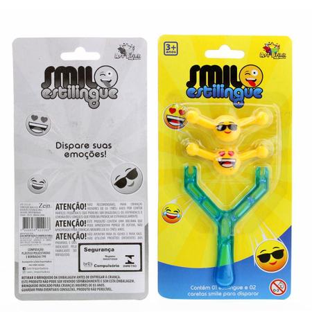 Imagem de Estilingue Emojis Brinquedo Com 2 Infantil Carinhas Emoticon Divertido Lançador - SVS