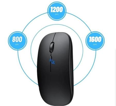 Imagem de Estilo Compacto: Mouse Sem Fio Bluetooth De 2,4 Ghz