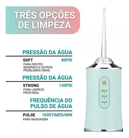 Imagem de Estilo E Saúde: Irrigador Oral Dental Bucal Sem Fio Bivolt