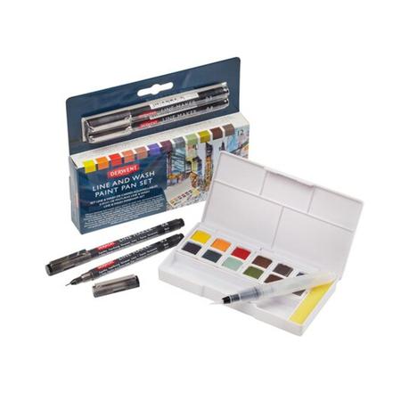 Imagem de Estojo Aquarela Pastilha Line and Wash Set Derwent