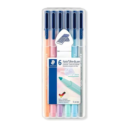 Imagem de Estojo Caneta Staedtler Triplus 1.0Mm Pastel 6 Cores