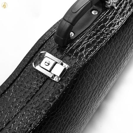 Estojo Case Viola de Arco Leilo Croco Preto 37,5 - LEILO CASES Imagem de Estojo Case Viola de Arco Leilo Croco Preto 37,5