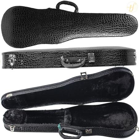 Estojo Case Viola de Arco Leilo Croco Preto 37,5 - LEILO CASES Imagem de Estojo Case Viola de Arco Leilo Croco Preto 37,5
