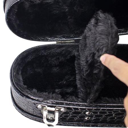 Estojo Case Viola de Arco Leilo Croco Preto 37,5 - LEILO CASES Imagem de Estojo Case Viola de Arco Leilo Croco Preto 37,5