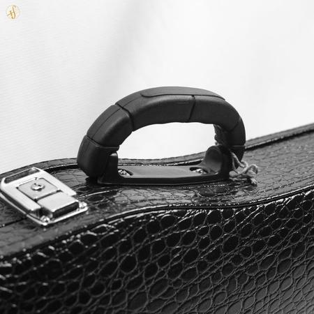 Estojo Case Viola de Arco Leilo Croco Preto 37,5 - LEILO CASES Imagem de Estojo Case Viola de Arco Leilo Croco Preto 37,5