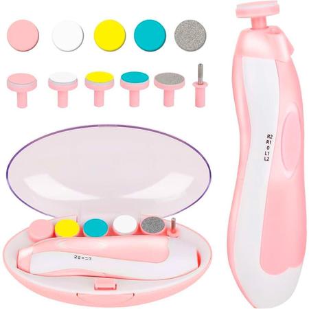 Estojo Completo De Lixadeiras Unhas Bebês 6 Refis Inclusos - Higa Imagem de Estojo Completo De Lixadeiras Unhas Bebês 6 Refis Inclusos