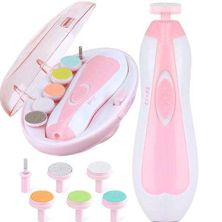 Estojo Completo De Lixadeiras Unhas Bebês 6 Refis Inclusos - Higa Imagem de Estojo Completo De Lixadeiras Unhas Bebês 6 Refis Inclusos