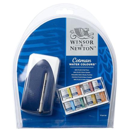 Imagem de Estojo de Aquarela Winsor & Newton  Cotman Water Colours Mini Plus - 10 Peças - 0390396