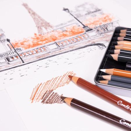 Imagem de Estojo De Desenho Lápis Conté À Paris Sketch Box Crayon