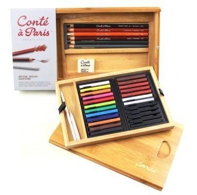 Imagem de Estojo Desenho Profissional Conté Paris Sketching Pencil Box