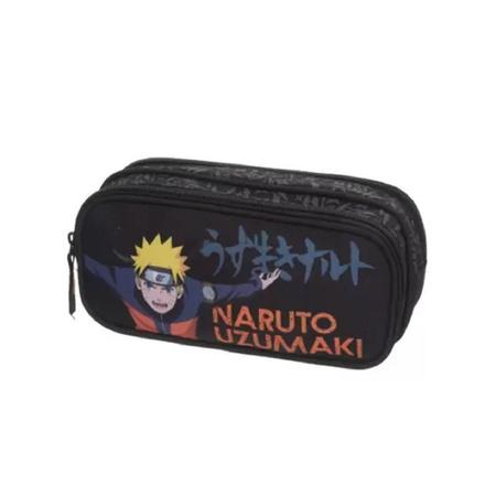 Estojo Escolar Naruto Anime - Preto