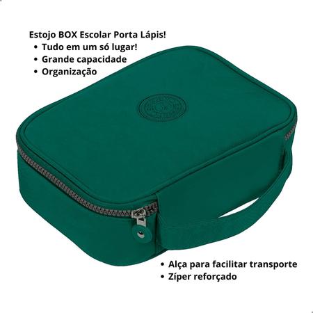 Imagem de Estojo Escolar Box Organizador 1 Compartimento Divisoria Porta Lapis Canetas 100 pens