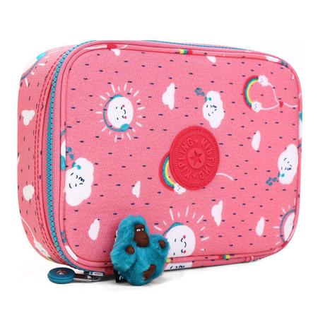 Estojo Kipling 100 Pens KI297329U Rosa Monckey Sound - Estojo