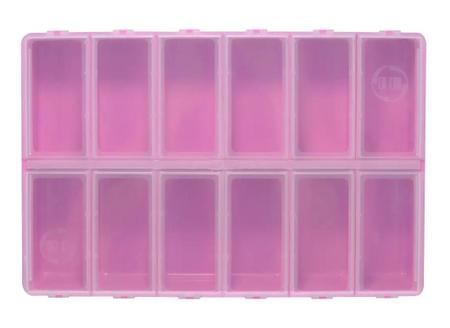 Imagem de Estojo maleta case p/ pesca hi isca artificial 18 x 27,5cm c/ 12 divisoes - rosa