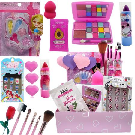 Kit de maquiagem para meninas Conjunto de maquiagem para crianças