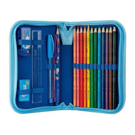 Imagem de Estojo Nylon Ziper Faber Castell Pets 18 Peças - Faber - Castell