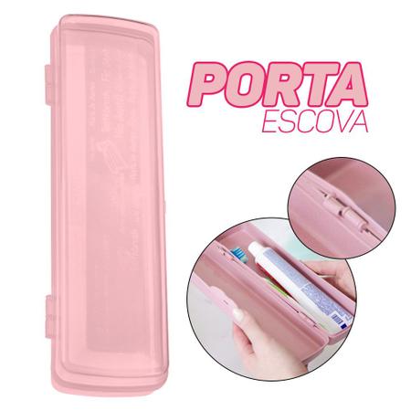Imagem de Estojo Porta Escova De Dentes Portatil Plástico Viagem Cores