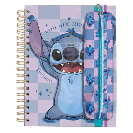 Imagem de Estojo Stitch Disney Com Elástico Para Fixar Em Caderno DAC