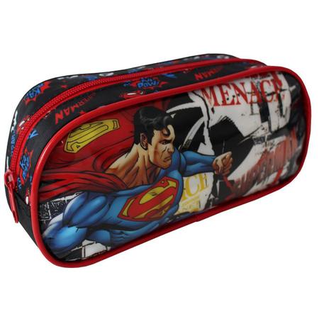 Imagem de Estojo Superman Poliéster PVC - 4 modelos - 12x23x6 cm
