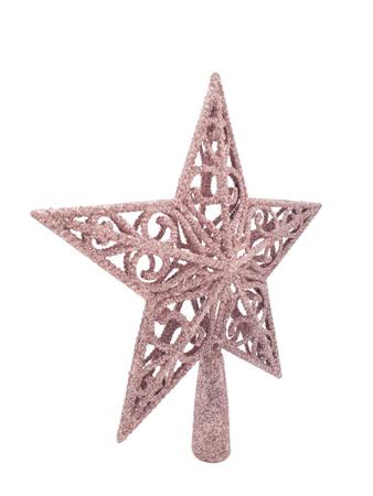 Imagem de Estrela Brilhante Com Glitter Ponteira Para Árvore De Natal 20 Cm