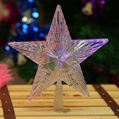 Estrela Ponteira 10 Leds 15 cm Enfeite Árvore De Natal 110 V - MAF Shop - Estrela de Natal - Magazine Luiza