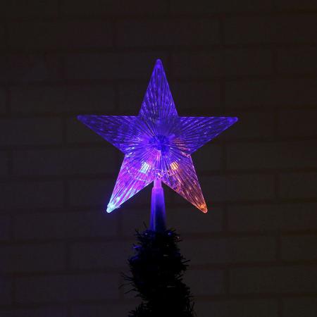 Imagem de Estrela Ponteira 10 Leds 15 cm Enfeite Árvore De Natal 110 V