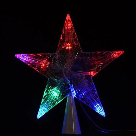 Imagem de Estrela Ponteira Arvoré De Natal Luminosa 10 Leds Coloridos