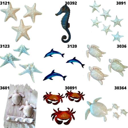 Imagem de Estrelas do Mar Trio Enfeites para Casa de Praia Resina 22cm