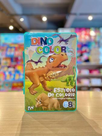 Livro Aquarela Dinossauro Rex Pintar Infantil Atividade Arte