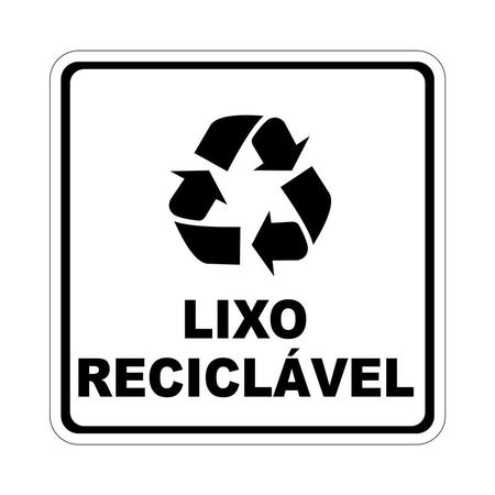 Imagem de Etiquetas adesivas lixo reciclavel e comum 2pçs 15x15cm