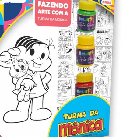 Kit de Pintura Fazendo Arte Turma da Mônica, euqfiz, i9 Brinquedos,  Multicor, BRI0146