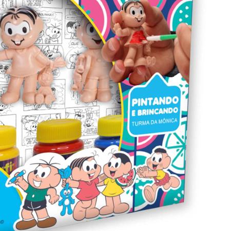 Kit de Pintura Fazendo Arte Turma da Mônica, euqfiz, i9 Brinquedos,  Multicor, BRI0146