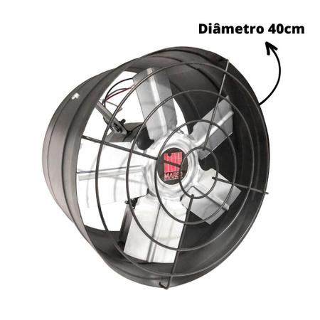 Imagem de Exaustor Industrial Exaustão Ventilação Baixa Vazão 40cm Bivolt