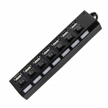 Expansor Hub Usb 3.0 7 Portas Com Led Super Rápido - PORTS Imagem de Expansor Hub Usb 3.0 7 Portas Com Led Super Rápido