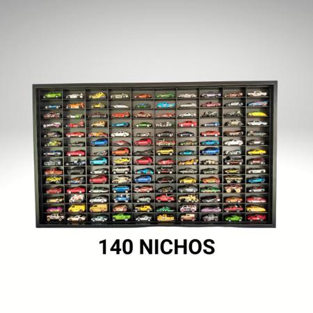 Imagem de Expositor 140 Nichos - Escala 1:64 carrinhos Preto - cod 13043