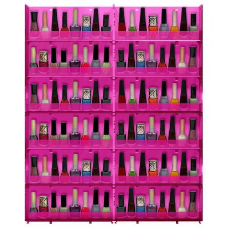 Imagem de Expositor de Parede Para Esmaltes Translucido 12 bandejas - Pink