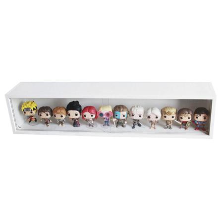 Imagem de Expositor Para Funko Pop Mdf (médio) Branco, portas em vidro, Dom Móveis - kit 4 Unidades