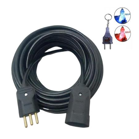 Imagem de Extensão Elétrica 10a/20a Reforçada 10m Pp 2x2,5mm Plug Reto