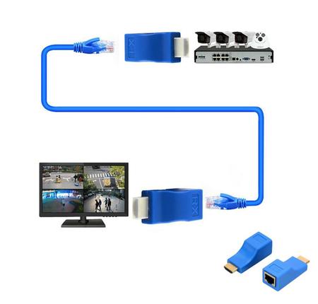 Extensor Conversor Hdmi 4k Rede Rj45 Projetor Tv Notebook Pc DACAR Cabos e Adaptadores Magazine Luiza