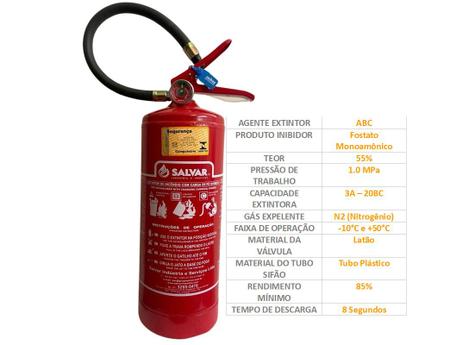 Imagem de Extintor de Incêndio ABC 4 KG  com Suporte e Placa de Sinalização