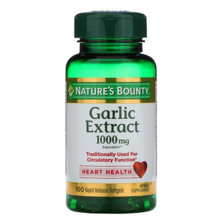Imagem de Extrato de alho (Garlic Extract), 1.000 mg, 100 cápsulas, Nature's Bounty - Natures Bounty