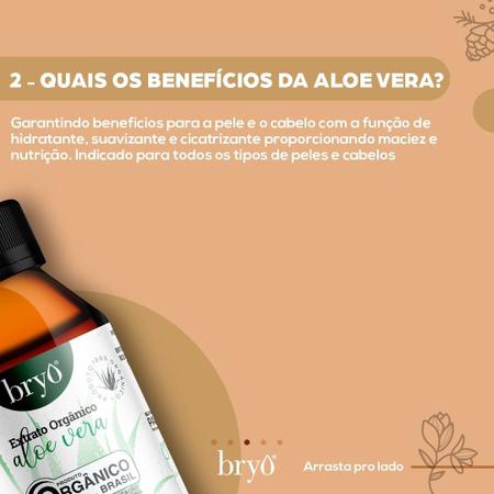 PHYTOTERAPICA - Extrato de Aloe Vera - Babosa - É excelente para pele,  cabelo e corpo, age como hidratante, emoliente, refrescante, dá brilho aos  cabelos, nutre e fortalece - 210ml