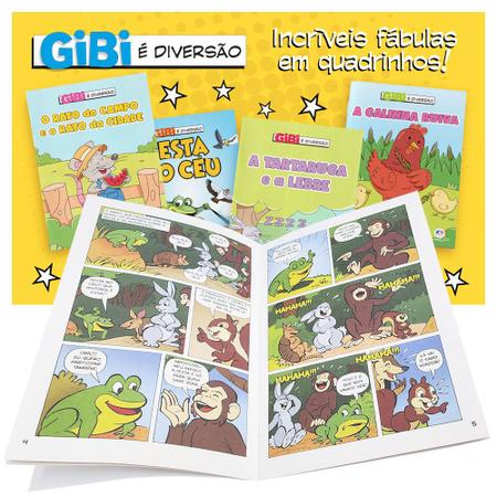 Imagem de Fábulas Contos Clássicos Infantis Histórias Lições Em Quadrinhos Kit 9 Gibis