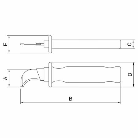 Imagem de Faca Curva Desencapadora Isolada IEC 60900 - 7'' Tramontina PRO