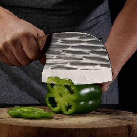 Imagem de Faca cutelo com bainha forjado à mão cozinha culinária corte carne ossos legumes
