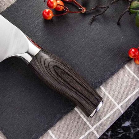 Faca cutelo do chef lâmina padrão damasco full tang 7 polegadas - Dark -  Faca do Chef - Magazine Luiza