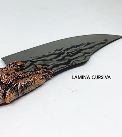 Imagem de Faca Dragão Luxo Churras King Presente Pai Amigo Inox Japonesa Rustica 6 Pol