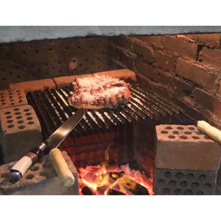 Imagem de Faca Gaúcha Churrasco 8" Inox Cabo Curvo Chifre Madeira Osso